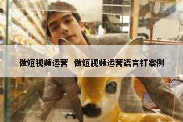 做短视频运营  做短视频运营语言钉案例