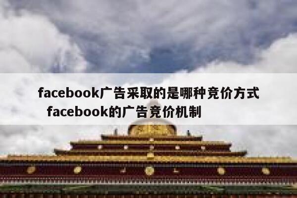 facebook广告采取的是哪种竞价方式  facebook的广告竞价机制