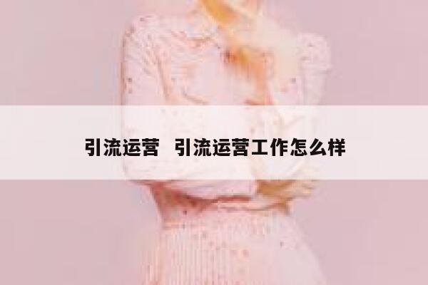 引流运营  引流运营工作怎么样