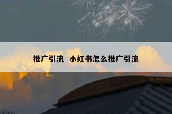 推广引流  小红书怎么推广引流