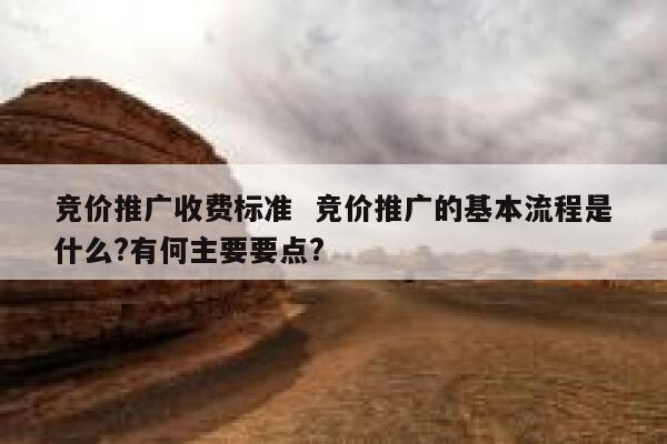 竞价推广收费标准  竞价推广的基本流程是什么?有何主要要点?