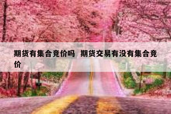 期货有集合竞价吗  期货交易有没有集合竞价