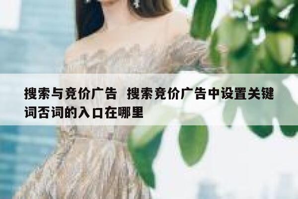 搜索与竞价广告  搜索竞价广告中设置关键词否词的入口在哪里