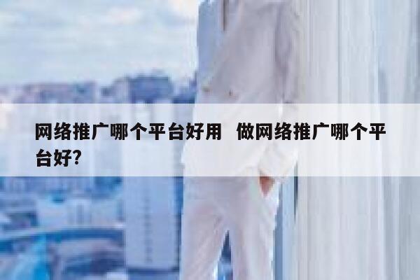 网络推广哪个平台好用  做网络推广哪个平台好?
