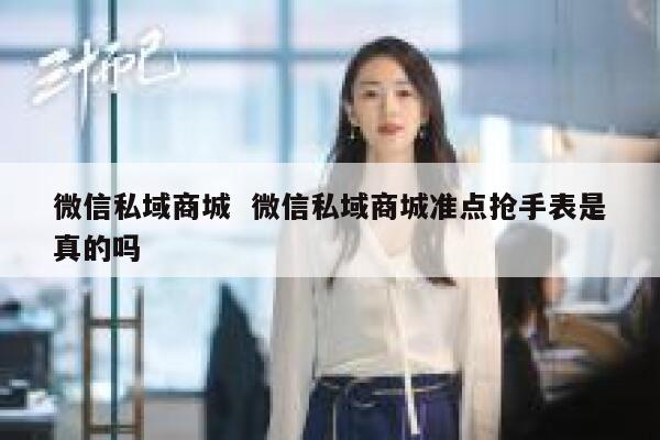 微信私域商城  微信私域商城准点抢手表是真的吗 第1张
