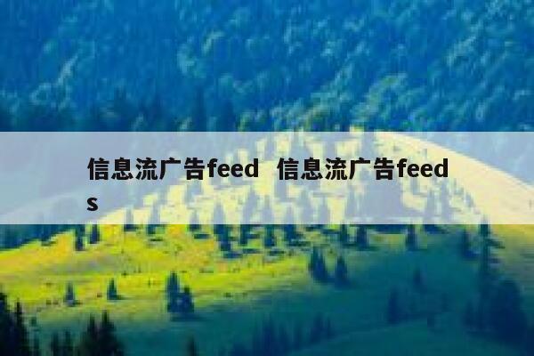 信息流广告feed  信息流广告feeds
