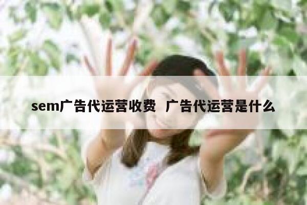 sem广告代运营收费  广告代运营是什么