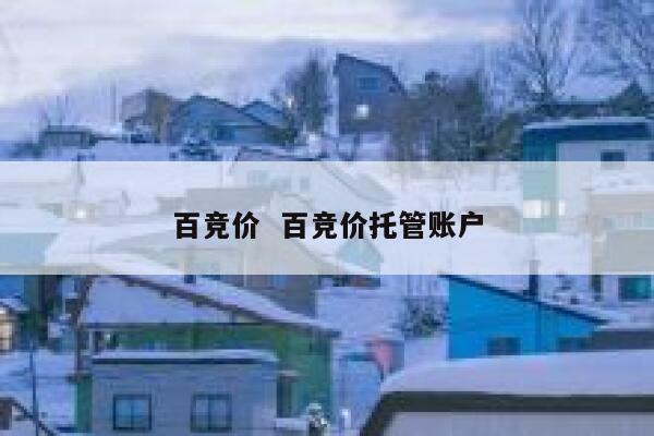 百竞价  百竞价托管账户