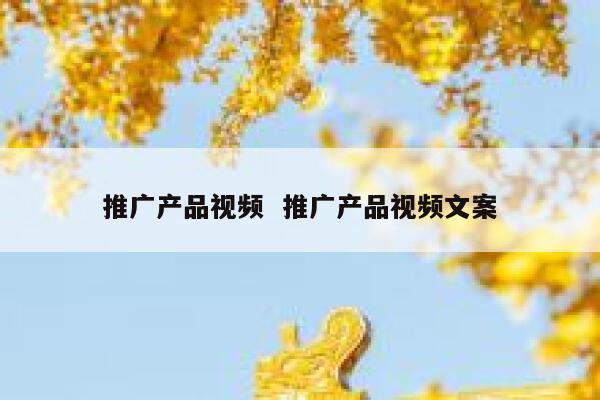 推广产品视频  推广产品视频文案