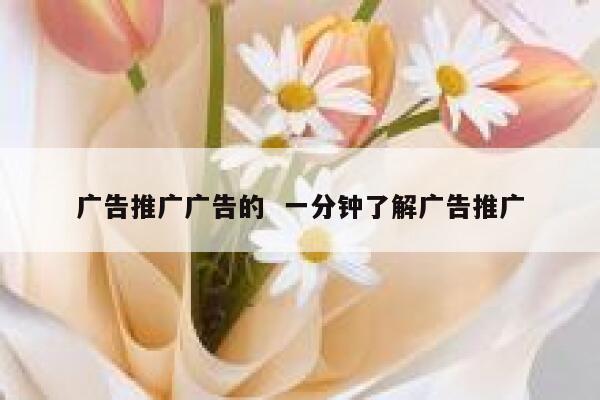 广告推广广告的  一分钟了解广告推广