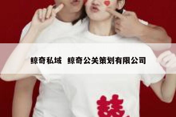 鲸奇私域  鲸奇公关策划有限公司