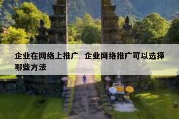 企业在网络上推广  企业网络推广可以选择哪些方法