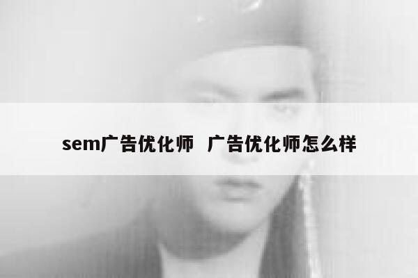sem广告优化师  广告优化师怎么样 第1张