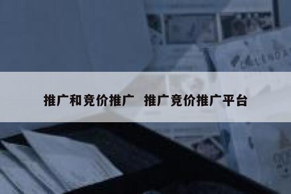 推广和竞价推广  推广竞价推广平台