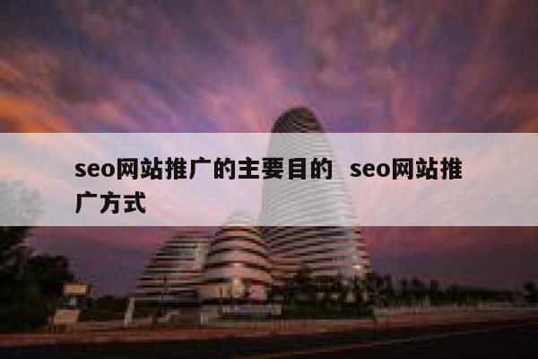 seo网站推广的主要目的  seo网站推广方式