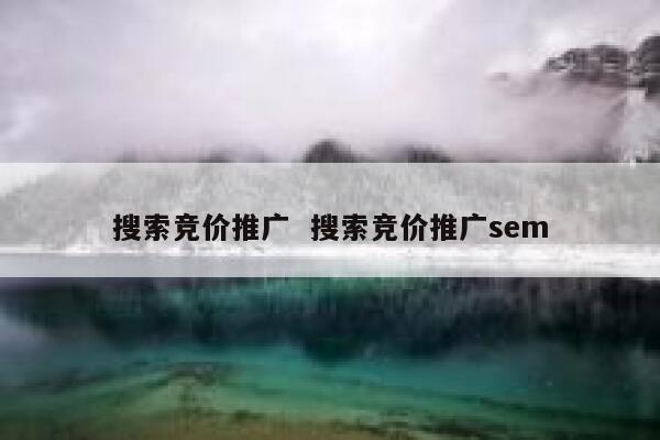 搜索竞价推广  搜索竞价推广sem 第1张