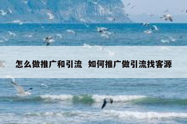 怎么做推广和引流  如何推广做引流找客源
