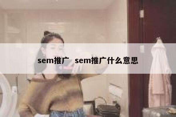 sem推广  sem推广什么意思 第1张