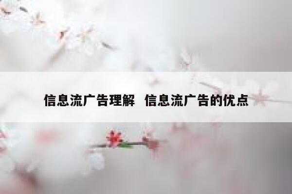 信息流广告理解  信息流广告的优点