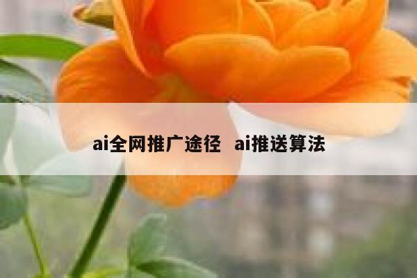 ai全网推广途径  ai推送算法 第1张