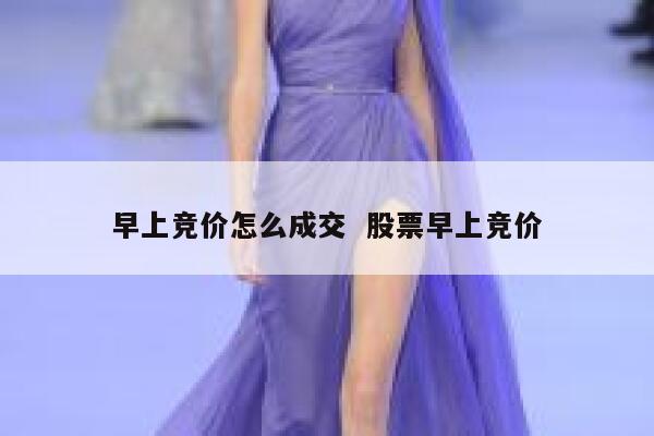 早上竞价怎么成交  股票早上竞价