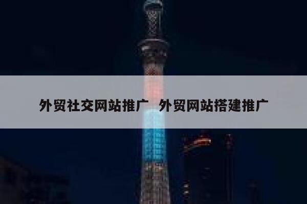 外贸社交网站推广  外贸网站搭建推广