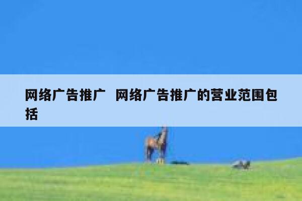 网络广告推广  网络广告推广的营业范围包括 第1张