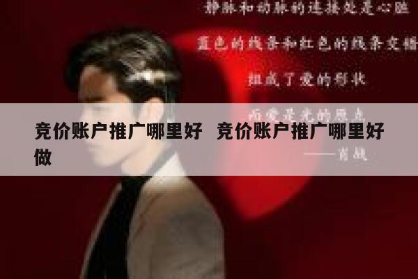 竞价账户推广哪里好  竞价账户推广哪里好做