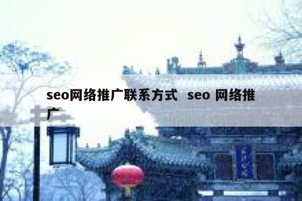 seo网络推广联系方式  seo 网络推广 第1张