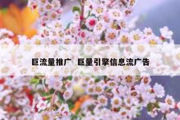 巨流量推广  巨量引擎信息流广告