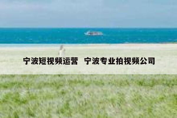 宁波短视频运营  宁波专业拍视频公司