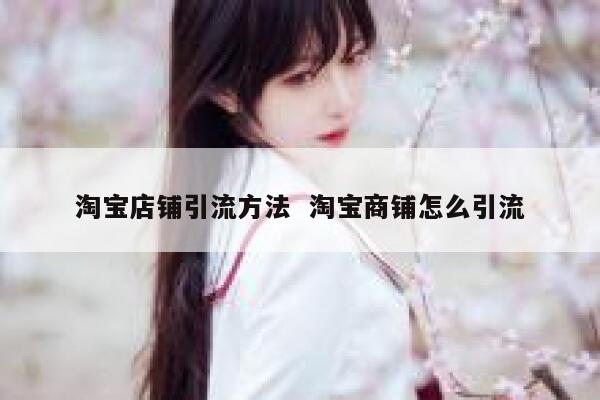 淘宝店铺引流方法  淘宝商铺怎么引流