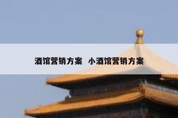 酒馆营销方案  小酒馆营销方案