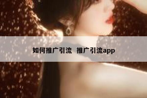 如何推广引流  推广引流app
