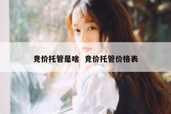 竞价托管是啥  竞价托管价格表