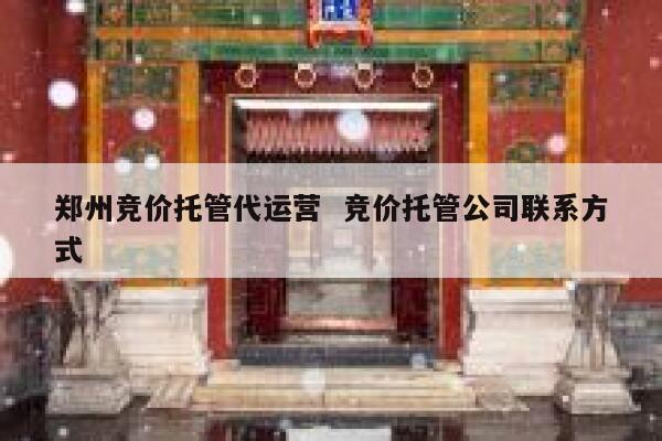 郑州竞价托管代运营  竞价托管公司联系方式