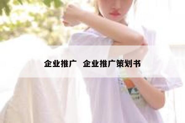 企业推广  企业推广策划书
