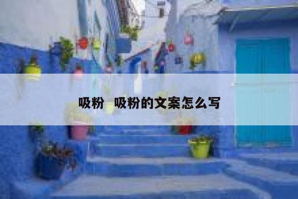 吸粉  吸粉的文案怎么写