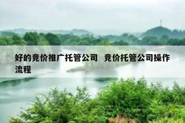 好的竞价推广托管公司  竞价托管公司操作流程
