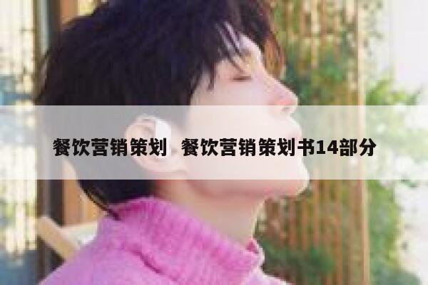 餐饮营销策划  餐饮营销策划书14部分