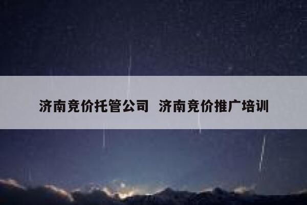 济南竞价托管公司  济南竞价推广培训 第1张