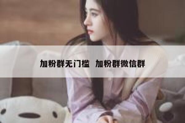 加粉群无门槛  加粉群微信群